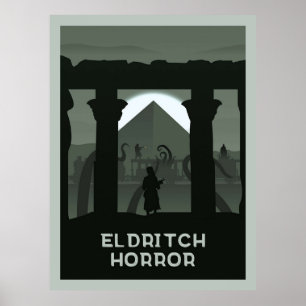 Poster Eldritch Horror Board Jeu minimaliste Voyage St