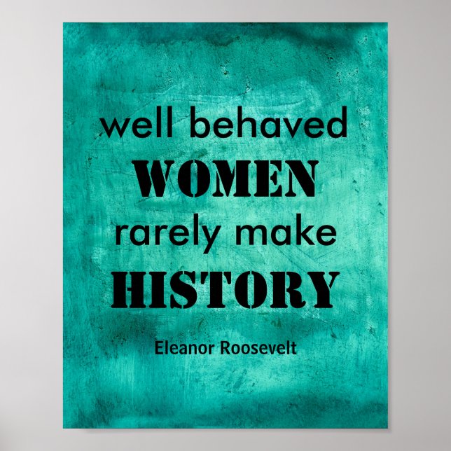 Poster Eleanor Roosevelt citation d'affiche femmes (Devant)