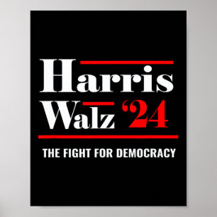 Poster Elect Kamala Harris & Tim Walz 2024