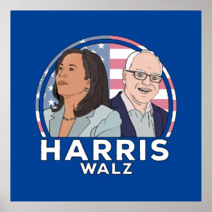 Poster Élection de Harris Walz