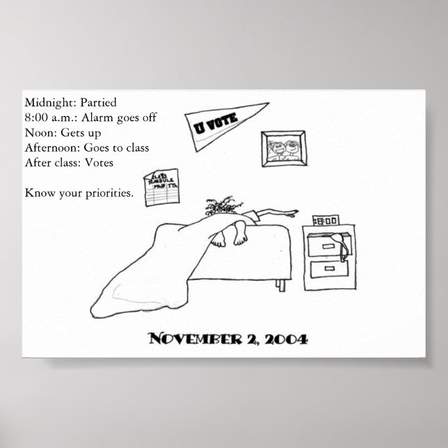 Poster Électrice étudiante (Devant)