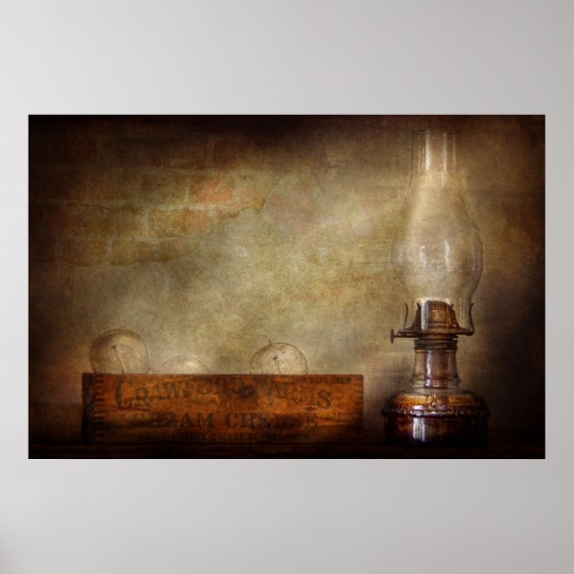 Poster Électricien - Avancement de l'éclairage (Devant)