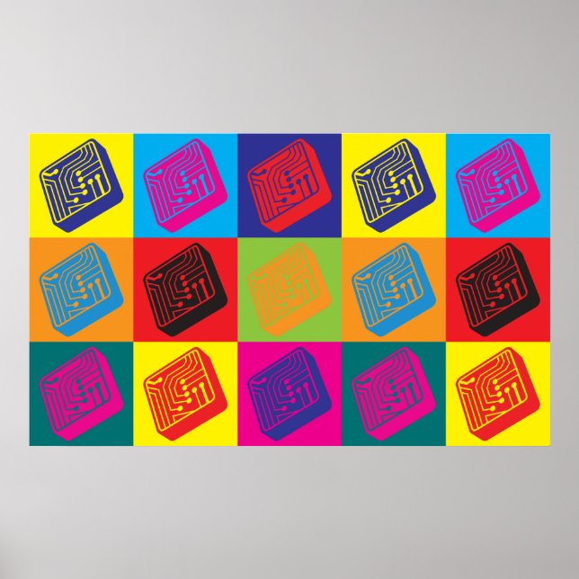 Poster Electronique Pop Art (Devant)