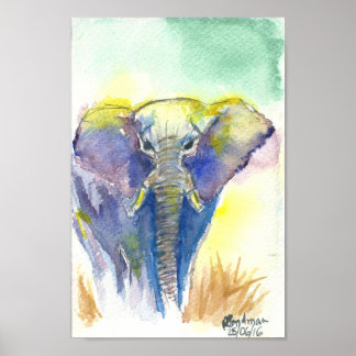 Poster Elefante colorido