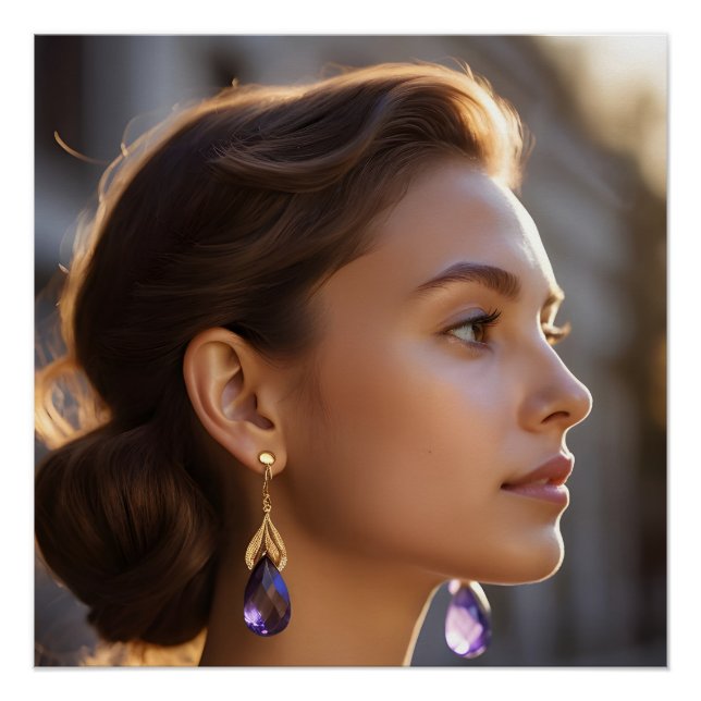 Poster Élégance Amber Light (Devant)