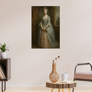 Poster "Elégance de l'ère   Portrait de dame britannique 