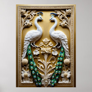 Poster "Elégance décorative : Soulagement en plâtre avec 