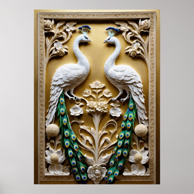Poster "Elégance décorative : Soulagement en plâtre avec  (Devant)
