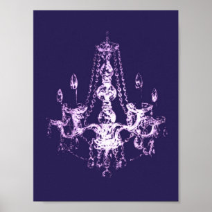 Poster Élégance du lustre POUVE CANVAS & TAILLE OPTIONS -