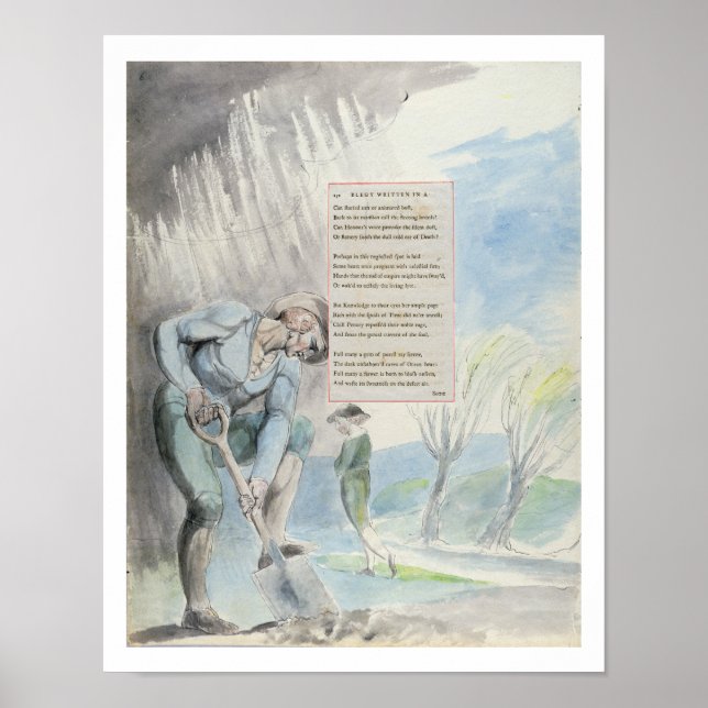 Poster 'Elégance écrite dans une église-cour de campagne' (Devant)