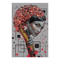 Élégance en lignes : Profondeur 3D d'un côté fémin