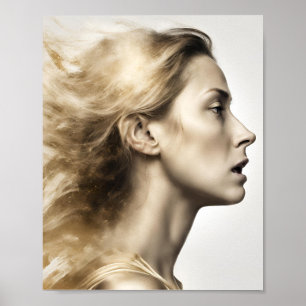 Poster Élégance Ethérée : Un portrait de l'émotion