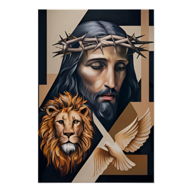 Poster Élégance néo-cubiste : un hommage à Britto (Devant)