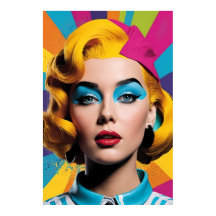 Élégance vive - Bold Pop Art Woman