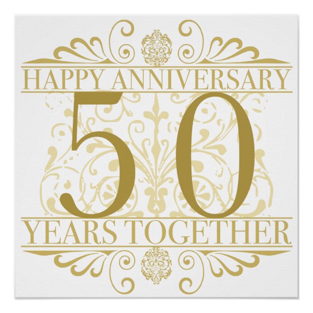 Poster Élégant 50e anniversaire (Devant)