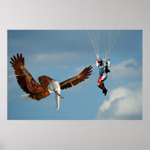 Poster Elégant aigle éléphant