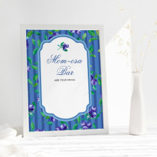 Poster Elégant Berry Sweet Blueberries Momosa Bar