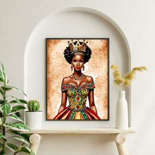 Poster Elégant Black Queen Wall Art - Pourcentage habilit