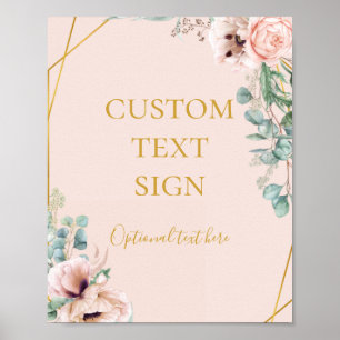 Poster Élégant Blush Floral Pastel Cartes et Cadeaux pers