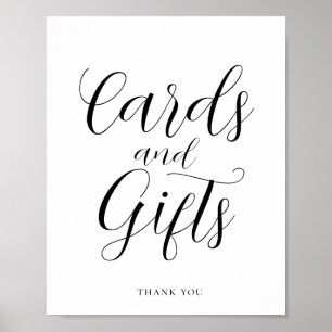 Poster Élégant Calligraphie Cartes & Cadeaux Signal