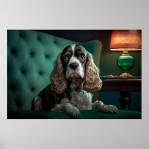 Poster Elégant Cocker Spaniel Classic Portrait Design