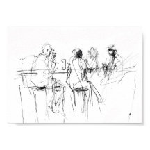Elégant croquis minimal à barres - Premium