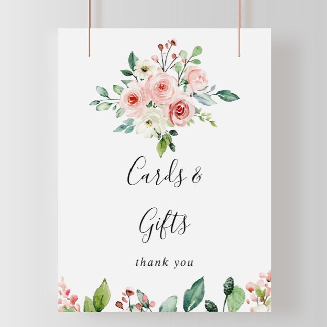 Poster Élégant Dainty Automne Floral Cartes et Cadeaux Si (Créateur téléchargé)