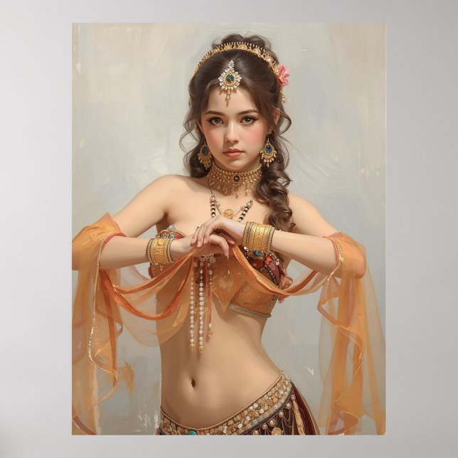 Poster Elegant Eastern Dancer (Devant)