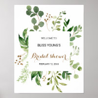 Elégant Eucalyptus Fête des mariées verte Bienvenu