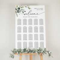 Elégant Eucalyptus Greenery Mariage Seating Chart