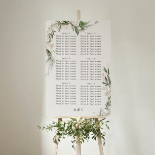 Poster Elégant Eucalyptus Greenery Mariage Seating Chart
