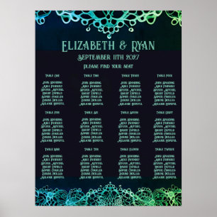 Poster Élégant Faire-part de mariage dentelle