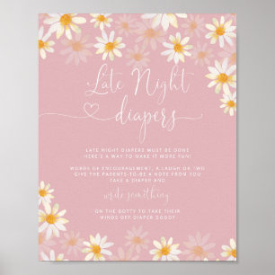 Poster Élégant Fleur sauvage Late Night Diapers Jeu