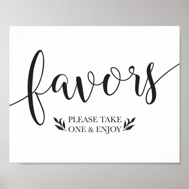 Poster Élégant floral Favorisant Mariage (Devant)