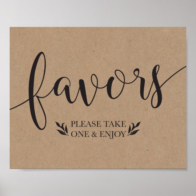 Poster Élégant floral Favorisant Mariage (Devant)