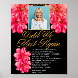 Poster Elegant Floral Funeral Poem Sign