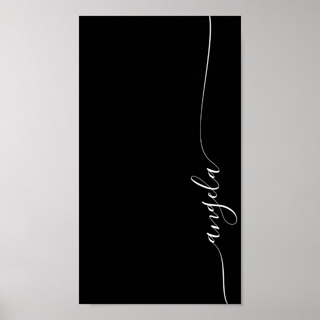 Poster Élégant Glam Signature papier peint de téléphone (Devant)