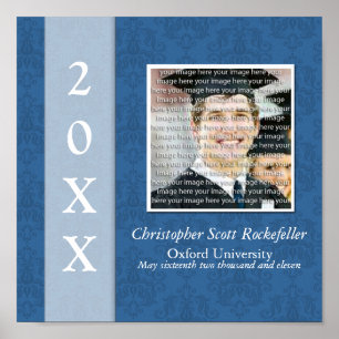 Poster Elégant Graduation Photo Collage Wall Art