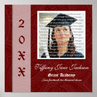 Elégant Graduation Photo Collage Wall Art