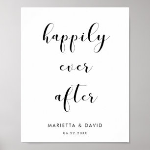 Poster Elegant Happy toujours après le signe mariage