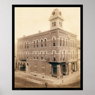 Poster Elégant hôtel de ville de Deadwood SD 1890