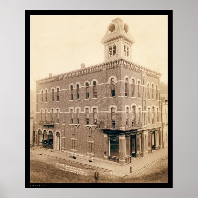 Poster Elégant hôtel de ville de Deadwood SD 1890 (Devant)