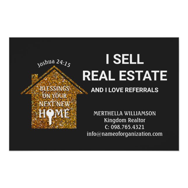 Poster Élégant I SELL IMMOBILIER Realtor (Devant)