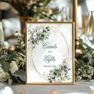Poster Élégant Jardin Eucalyptus Or Cartes Et Cadeaux Sig