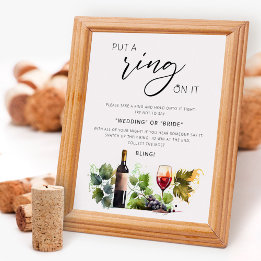Poster Élégant Jeu de Bague Vin Thème Fête des mariées Si