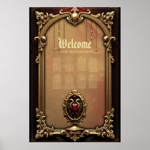 Poster Élégant luxueux emblème du coeur.