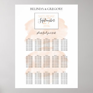 Poster Élégant Mariage aquarelle