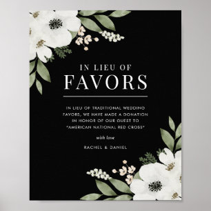Poster Élégant Mariage botanique floral en remplacement d