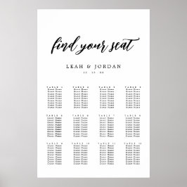 Poster Élégant Mariage de calligraphie