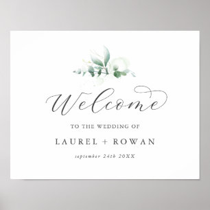 Poster Elégant Mariage de verdure